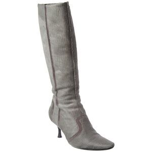 Tod’S Haircalf & Suede Knee-High Boot, Grey